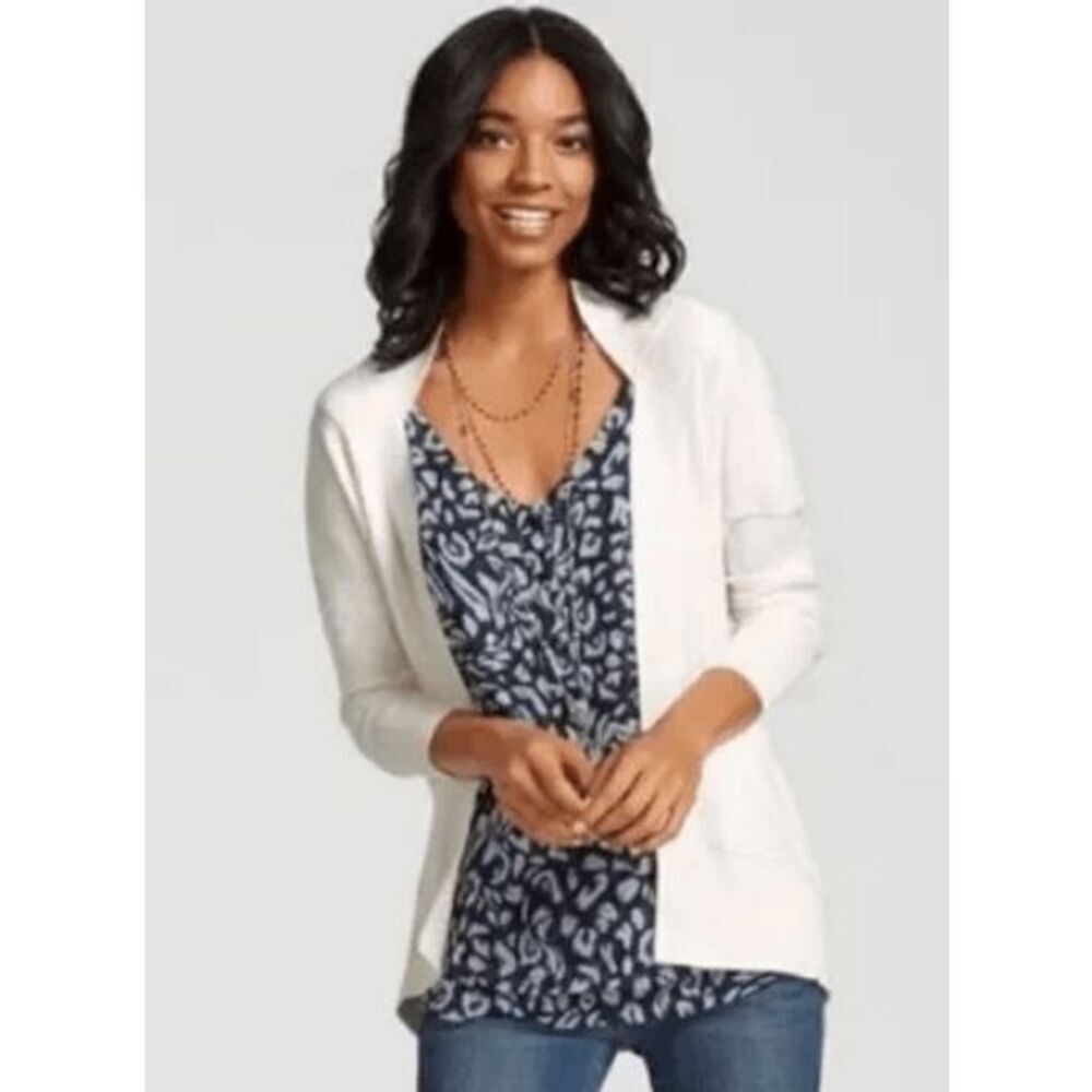 Cabi Lightweight Day Sweater White Size Medium  J